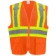 FrogWear® HV High-Visibility Orange Lightweight Mesh Surveyors Vest with Contrasting Trim - GLO-0045