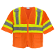 FrogWear® HV High-Visibility Orange Mesh Polyester Surveyors Safety Vest with Sleeves - GLO-0145