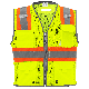 FrogWear® HV Premium High-Visibility Yellow/Green Polyester Surveyors Safety Vest - GLO-067