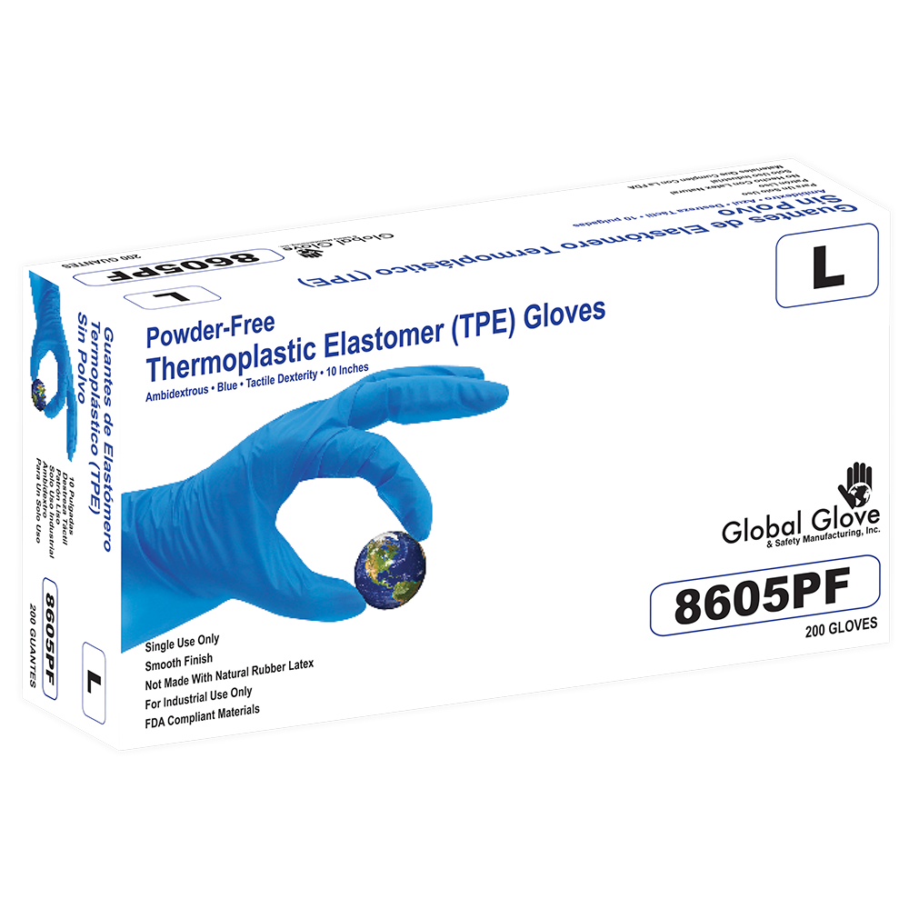 Powder-Free TPE Gloves 3D Box