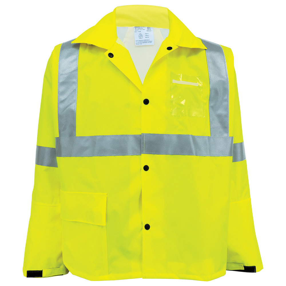 GLO-1400 - FrogWear HV - High-Visibility Yellow/Green Rain Jacket GLO-1400 - FrogWear HV - High-Visibility Yellow/Green Rain Jacket