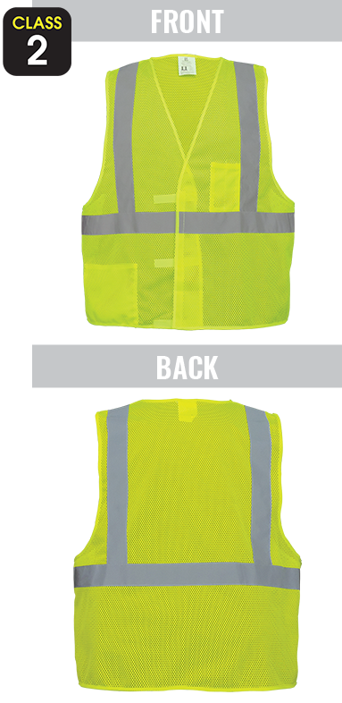 GLO-001V - FrogWear® HV - High-Visibility Lightweight Mesh Polyester Safety Vest