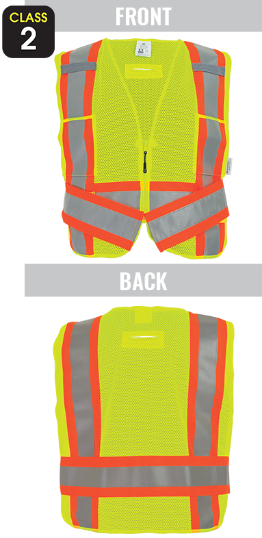 GLO-002ADJ - FrogWear® HV - High-Visibility Mesh Polyester Adjustable Safety Vest