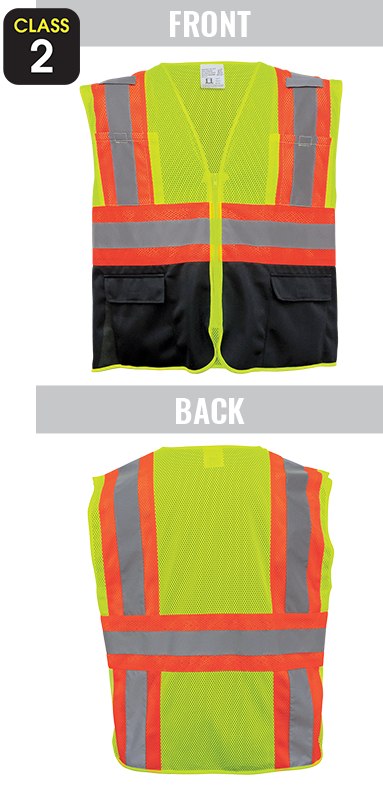 GLO-0036 - FrogWear® HV - High-Visibility Mesh Polyester Surveyors Safety Vest