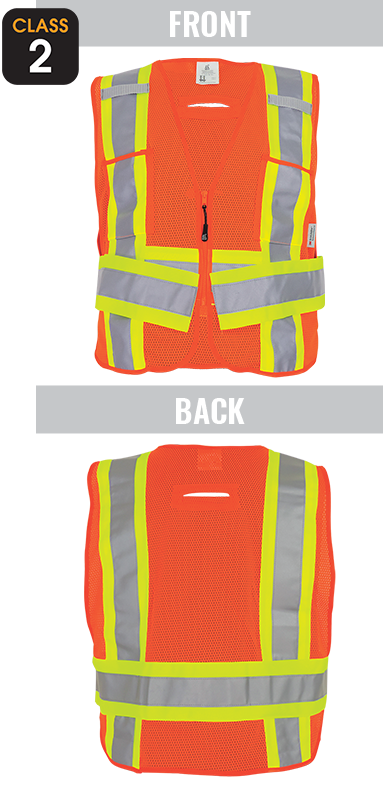 GLO-005ADJ -FrogWear® HV - High-Visibility Lightweight Mesh Polyester Adjustable Safety Vest