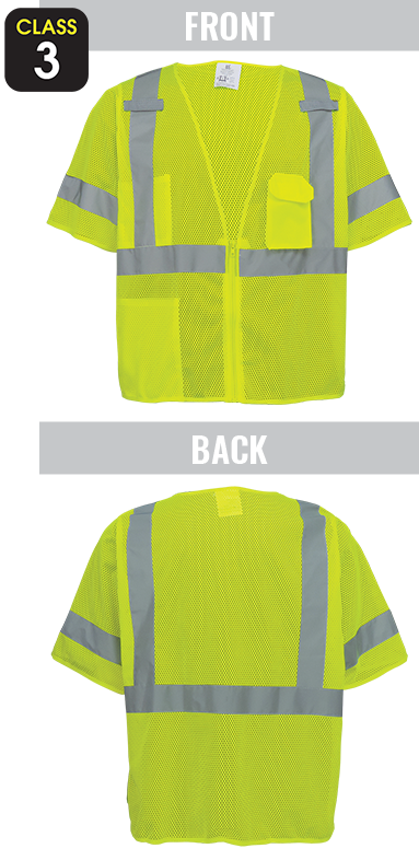 GLO-011 - FrogWear® HV - High-Visibility Mesh Polyester Short Sleeved Safety Vest