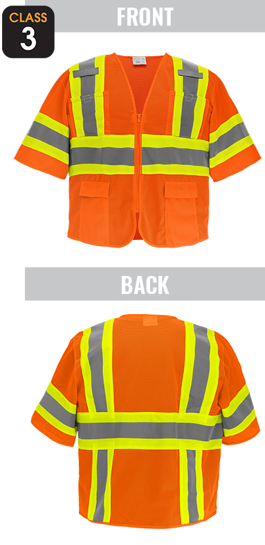GLO-0145 - FrogWear® HV - High-Visibility Mesh Polyester Surveyors Safety Vest