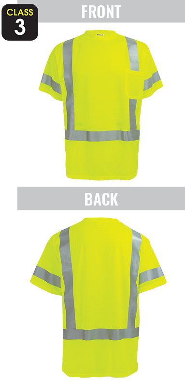 GLO-018 - FrogWear® HV - High-Visibility Self Wicking Polyester Short Sleeved Shirt
