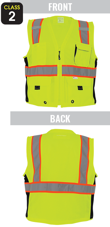 GLO-079 - FrogWear® HV - High-Visibility Mesh Polyester Surveyors Safety Vest