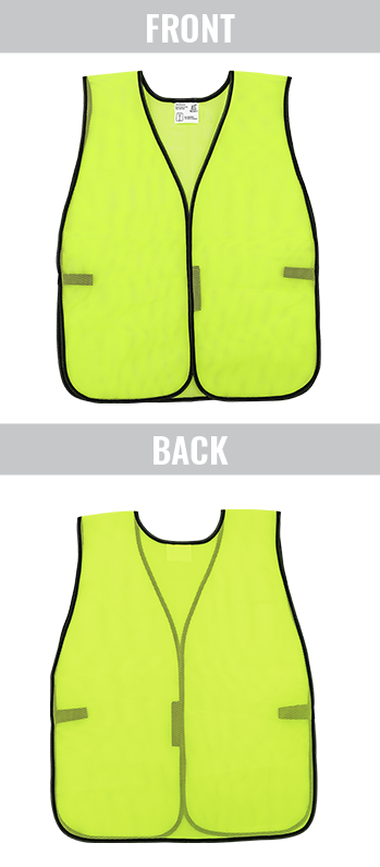 GLO-10-YG - FrogWear® HV High-Visibility Yellow/Green Economy Mesh Safety Vest