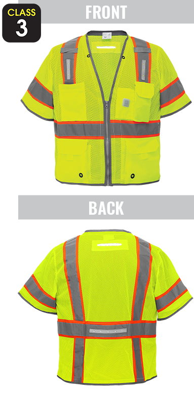 GLO-315LED - FrogWear® HV - Premium High-Visibility Surveyors LED Safety Vest