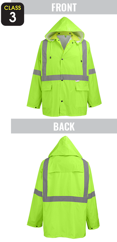 GLO-8000 - FrogWear® HV - 3-Piece High-Visibility Yellow/Green Rain Suit