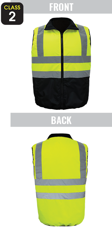 GLO-V1 - FrogWear® HV - High-Visibility Reversible Insulated Safety Vest
