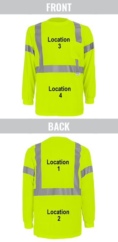 Shirt Imprinting Locations Guide